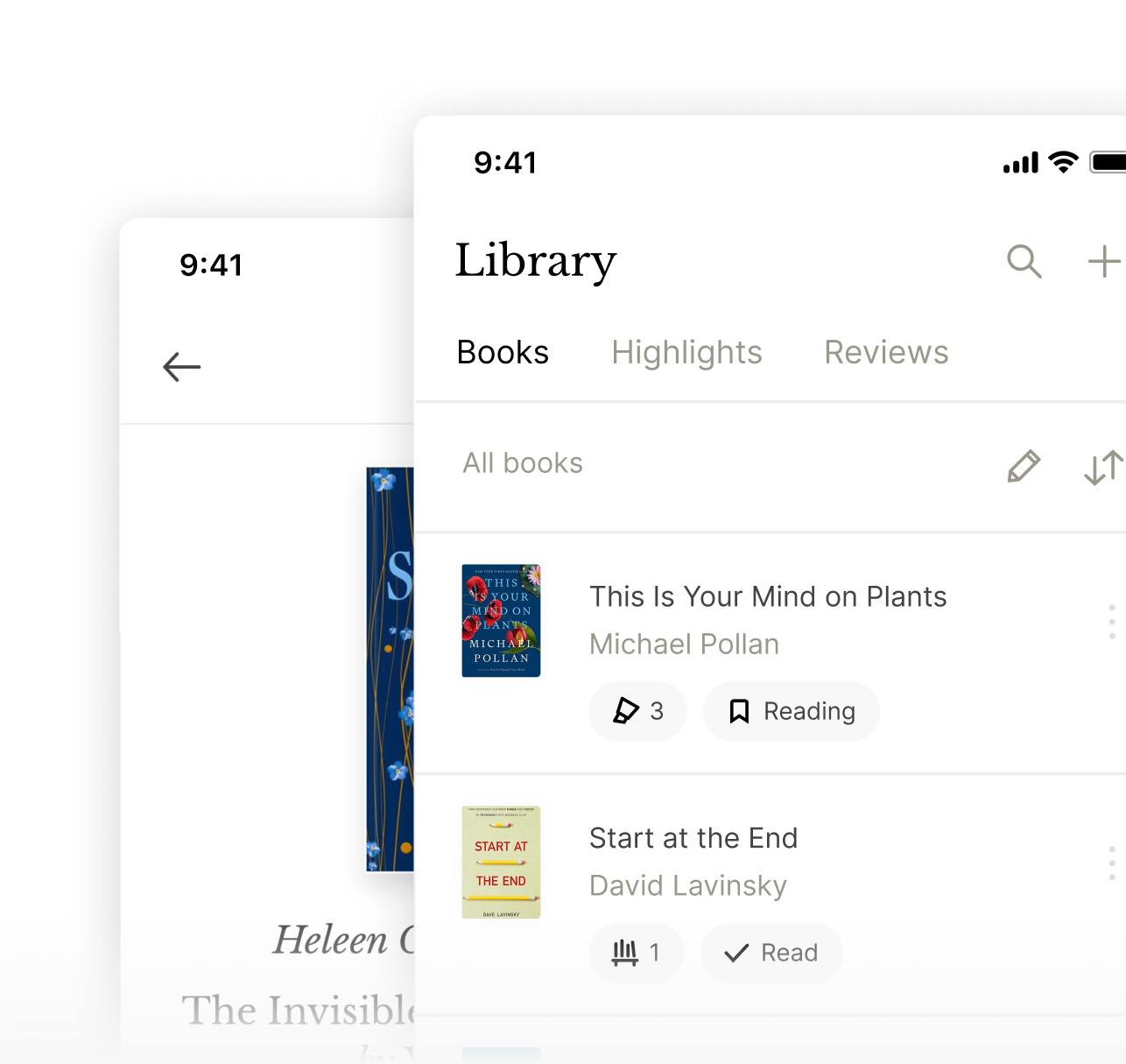 Keep track of what you’re reading and create shelves